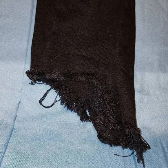 Rag & Bone Womens Black Raw Hem 10" Capri Jeans 25 - Picture 5 of 8